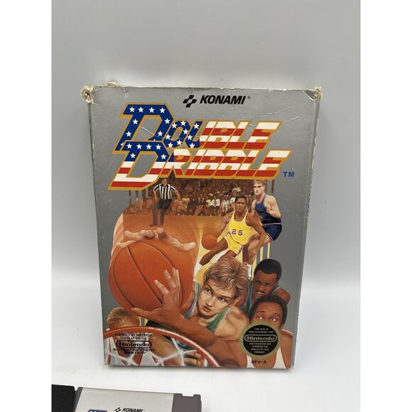 Vtg Double Dribble Nintendo Entertainment System 1985 NES Complete Box Manual - Picture 5 of 13